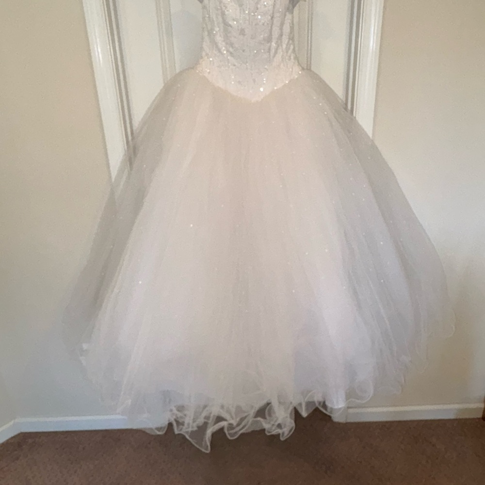 Elegant White Ball Gown Dress